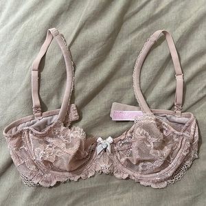 Nude lace unlined Demi bra 32B